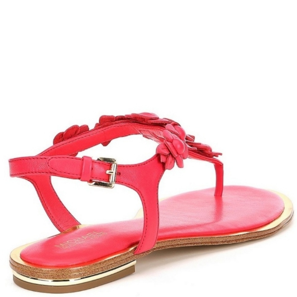 New Michael Kors Tricia 3D Floral Thong Sandal 8 - Picture 5 of 8